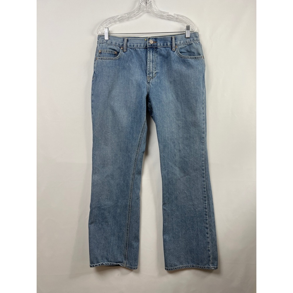 Old Navy Bootcut Jeans Women 14 Blue Just Below Waist 100% Cotton Denim Pants